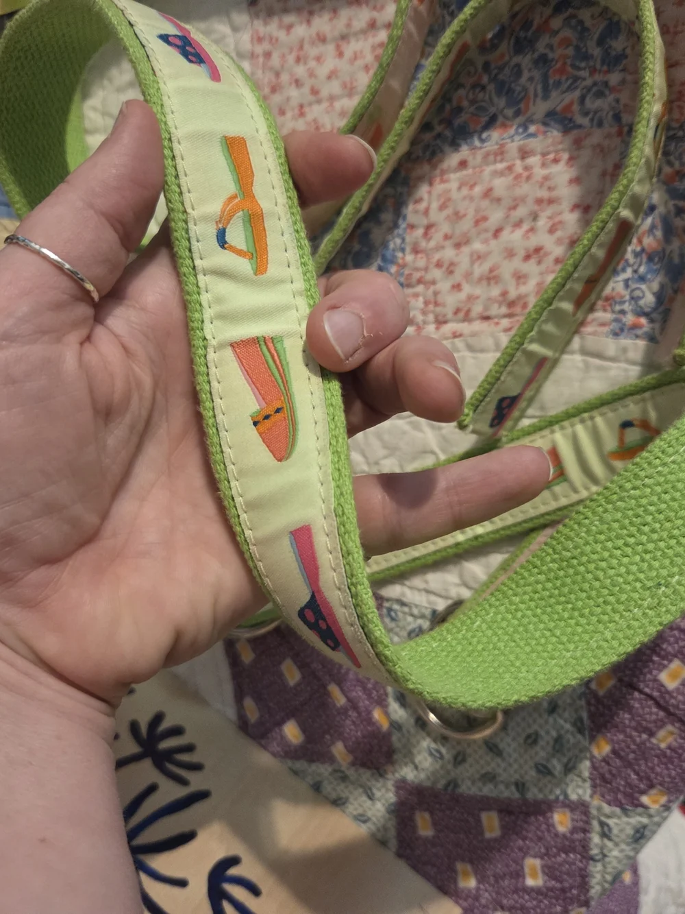 Douglas Paquette Womens Pink Green Cocktail D-Ring Belt Size M Set Of 2 Shoes